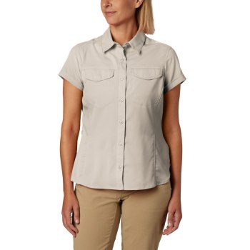 Columbia Overhemd Dames, Silver Ridge Lite Short Sleeve Plus Size Khaki, 52JGRFLQS